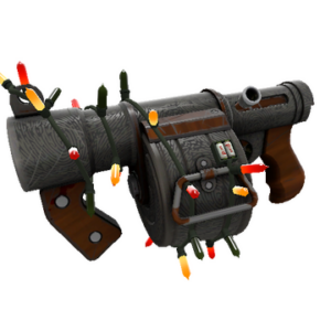 Festivized Damascus & Mahogany Stickybomb Launcher