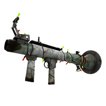 Strange Unusual Festivized Professional Killstreak Aqua Marine Rocket Launcher (Battle Scarred)