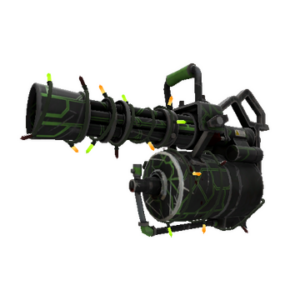 Unusual Festivized Alien Tech Minigun (Well-Worn)