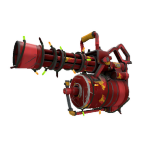 Unusual Festivized Gift Wrapped Minigun (Well-Worn)