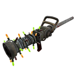 Unusual Festivized Professional Killstreak Blitzkrieg Medi Gun (Battle Scarred)
